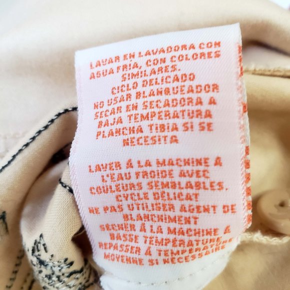 Hearts Of Palm Women's Tan Embroidered Button Down Lightweight Jacket Coat - Picture 14 of 16